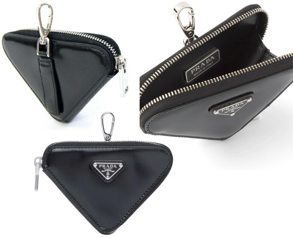 楽天市場】PRADA プラダ 三角ロゴプレートフック＆キーリング付き