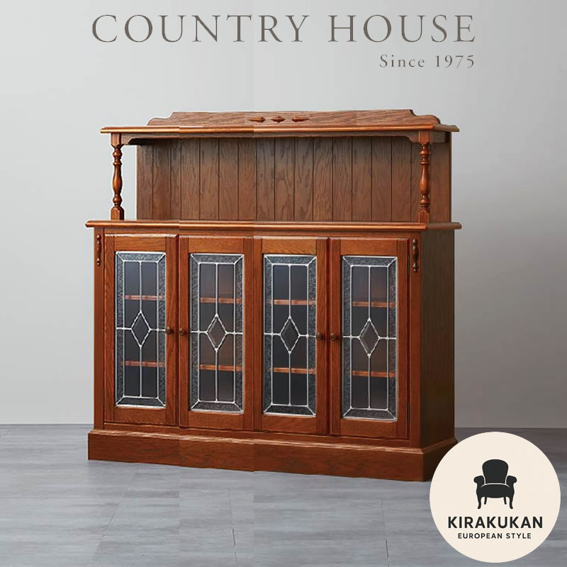楽天市場】カントリーハウス 宮付サイドボード4枚戸 CLB13 木部色 扉