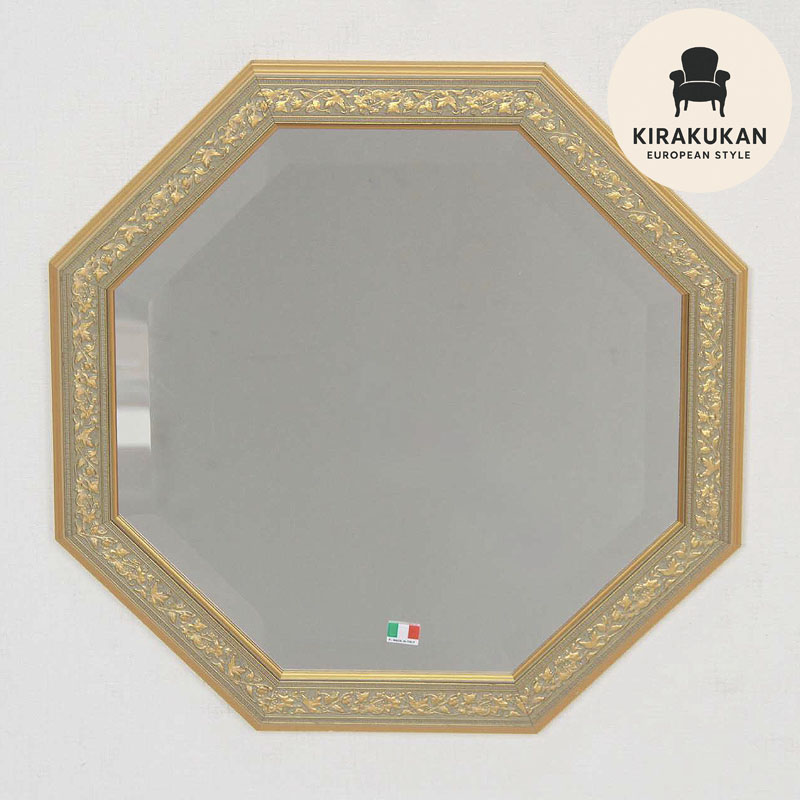 楽天市場】鏡 壁掛け イタリア製 八角ミラー 壁掛け 八角形 鏡