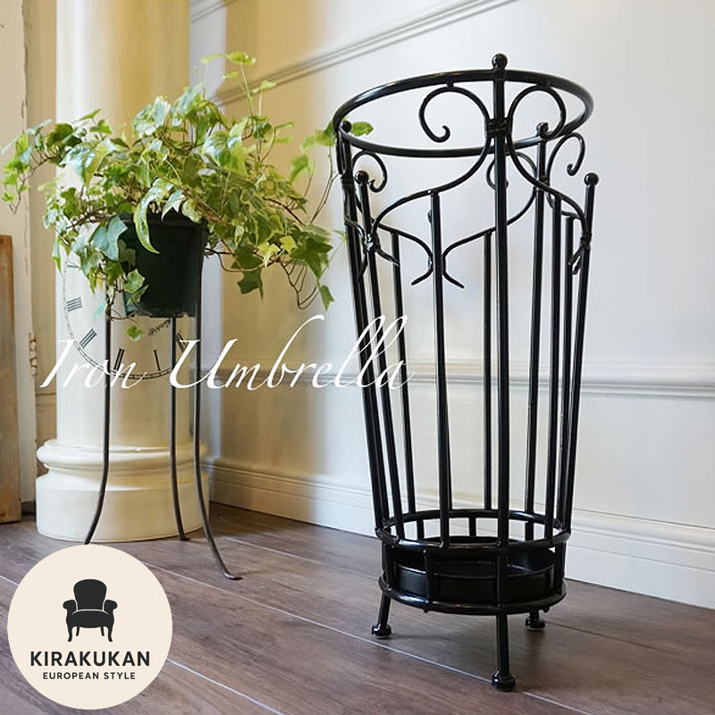 蘭世＊アイアン 傘立て ミラー 全身鏡 ローズ 薔薇 アンティーク 蘭世