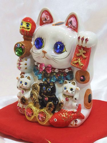 楽天市場】招き猫 デコレーション キラキラ 置物 おしゃれ かわいい