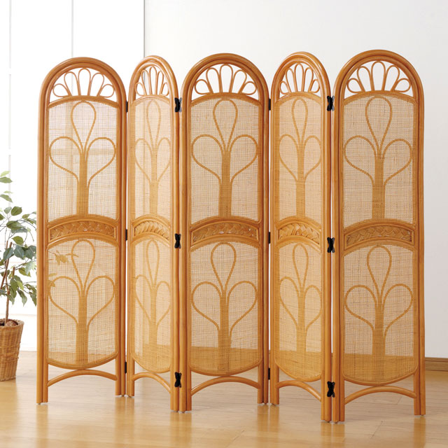 楽天市場】パーテーション 衝立 3連 目隠し 間仕切り ラタン 天然 籐
