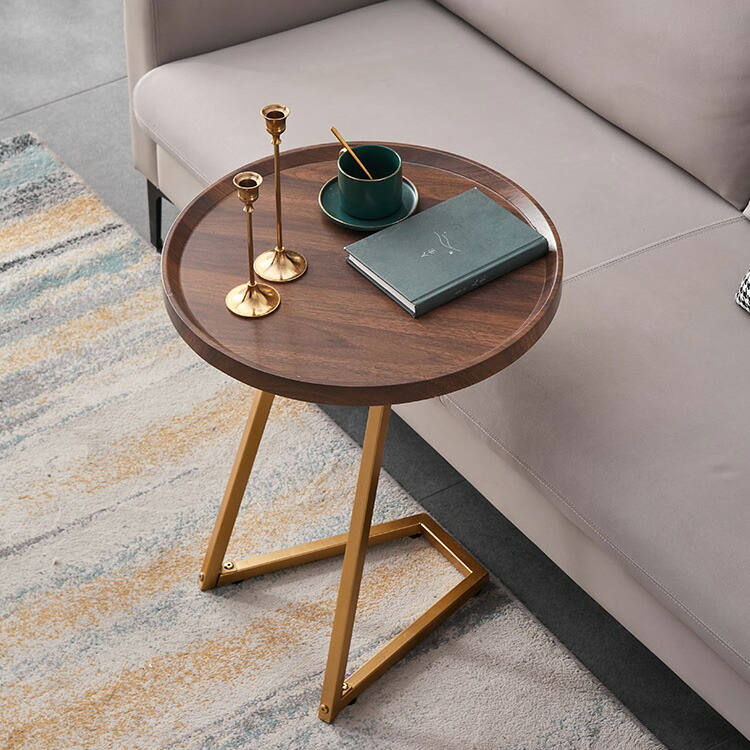 楽天市場】エンドテーブルサイドテーブルラウンドテーブル金属フレーム