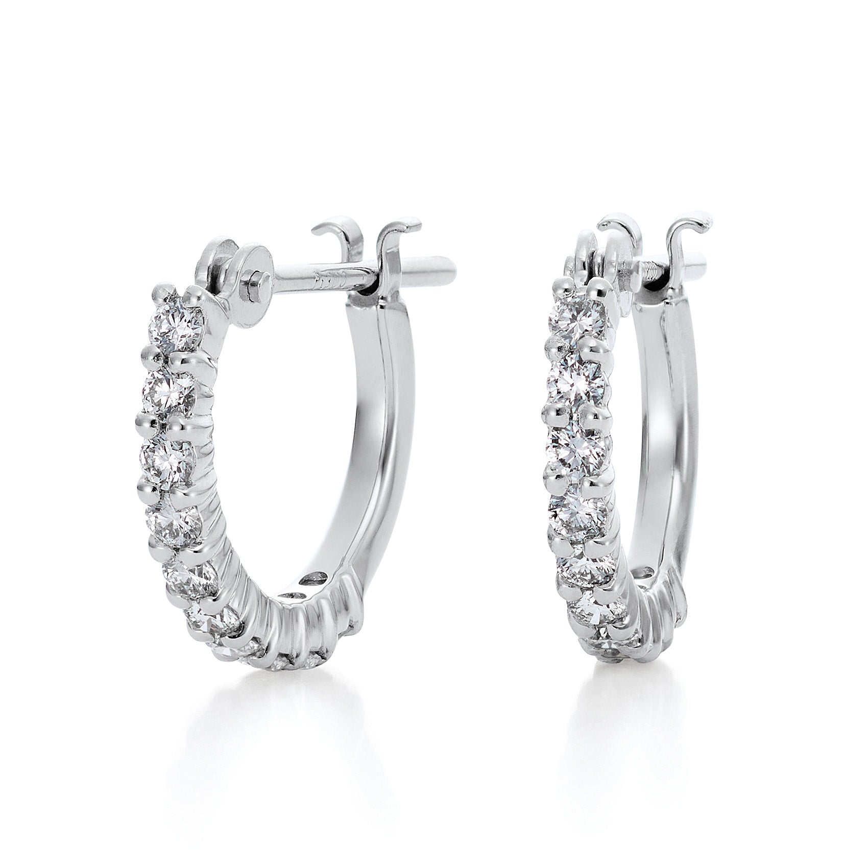 エーデル プラチナ ダイヤモンドフープピアス JHA0038B│ロイヤル