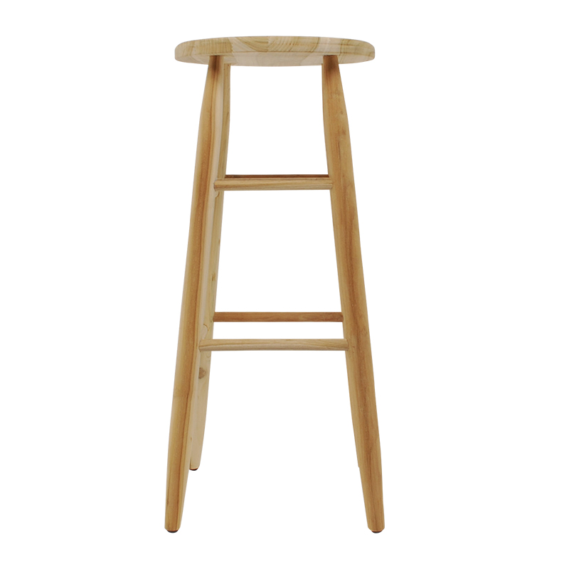 木製 ハイスツール】GALLUP | チーク ラウンド トップ スツール (30