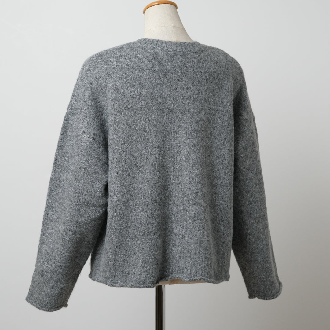 クルーネック柄編みカーディガン – to blossom