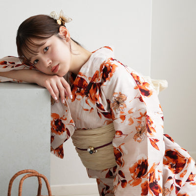 浴衣（赤色／レッド） | utatane［公式］オンラインショップ