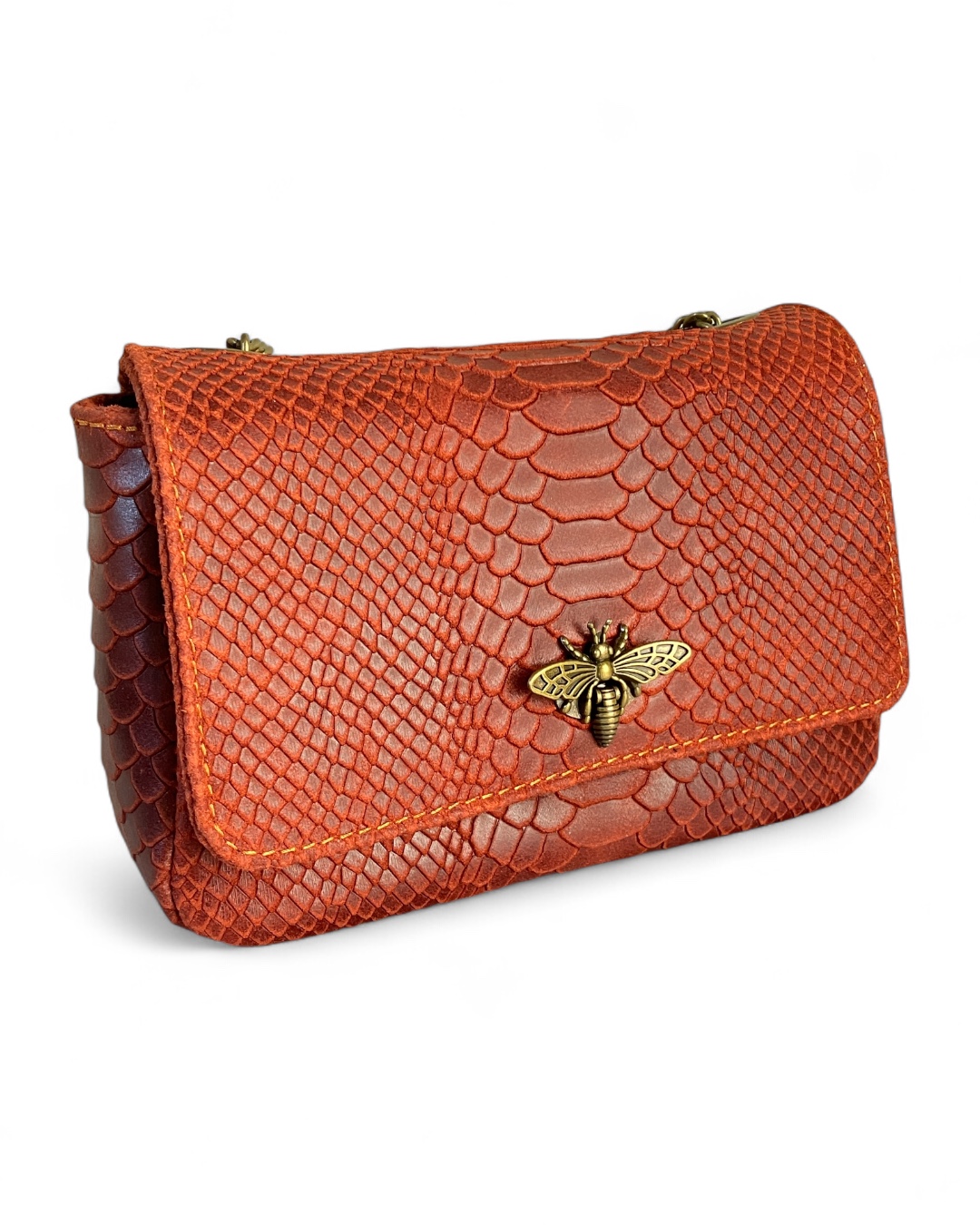 ミツバチモチーフ パイソン レザー チェーンバッグ｜Vimoda通販