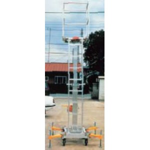 アルミ合金マニュアルリフト伸縮作業台/SAL-65/測定/包装/物流/専門