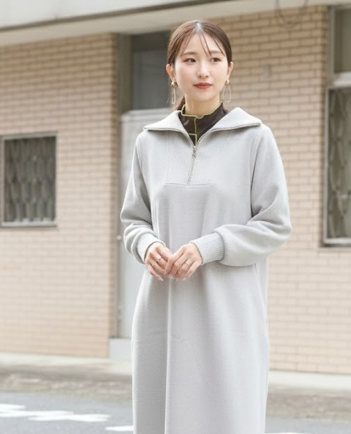 圧縮起毛ステンニットワンピース - YEVS