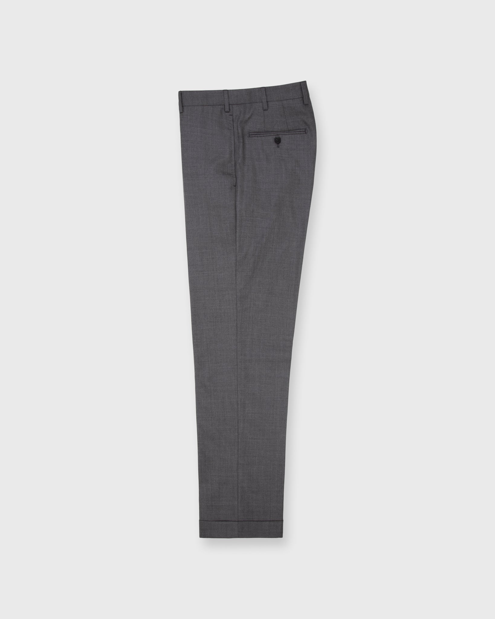 Dress Trouser in Mid-Grey Wool Hopsack | Shop Sid Mashburn
