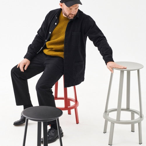 REVOLVER BAR STOOL HIGH スカイグレー H760mm - YAMAGIWA OnlineStore