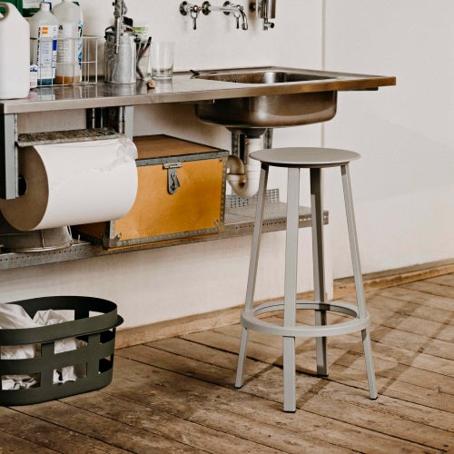 REVOLVER BAR STOOL HIGH スカイグレー H760mm - YAMAGIWA OnlineStore