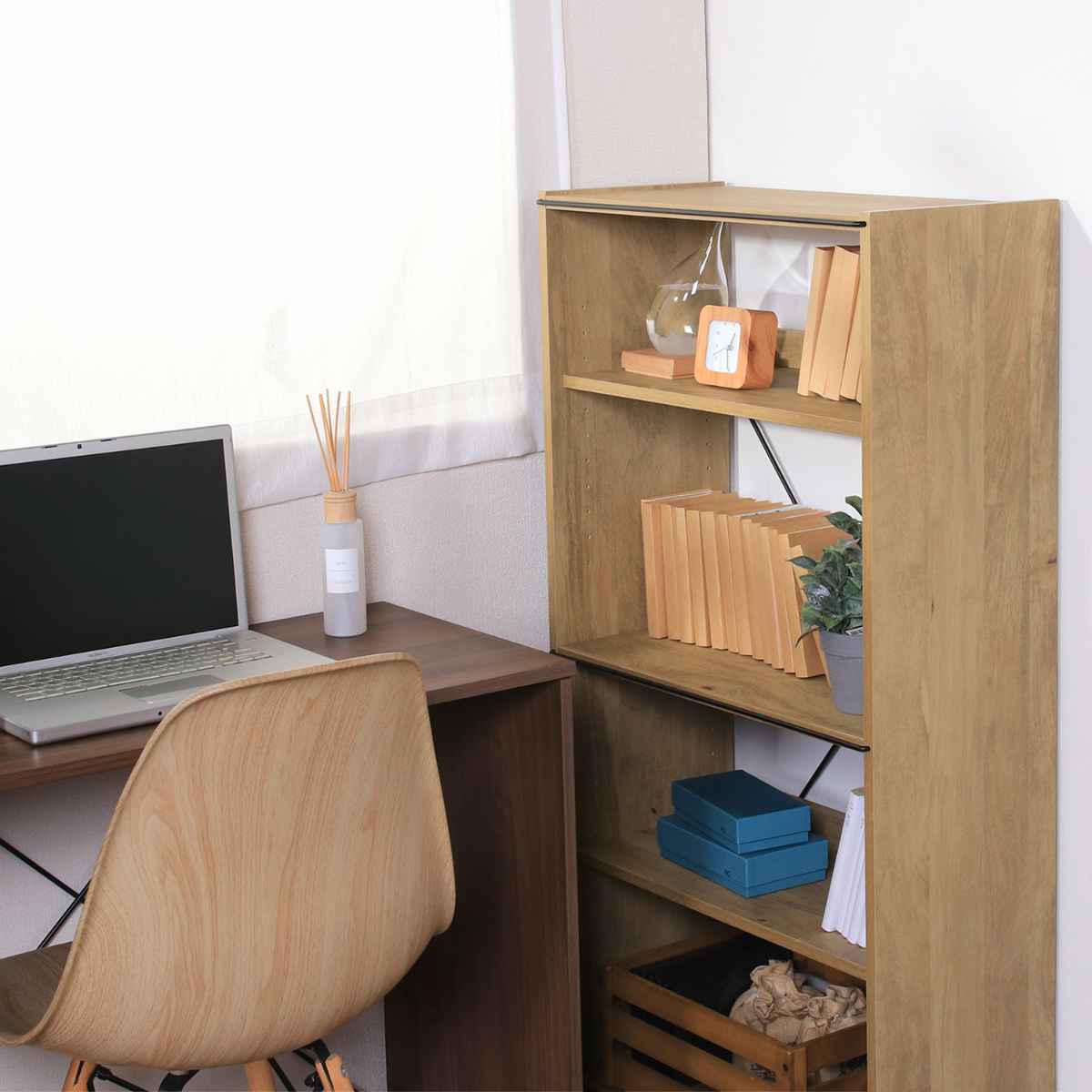 EZBO オープンラック 幅60cm 4段 可動棚 工具不要 （ ラック 本棚 収納