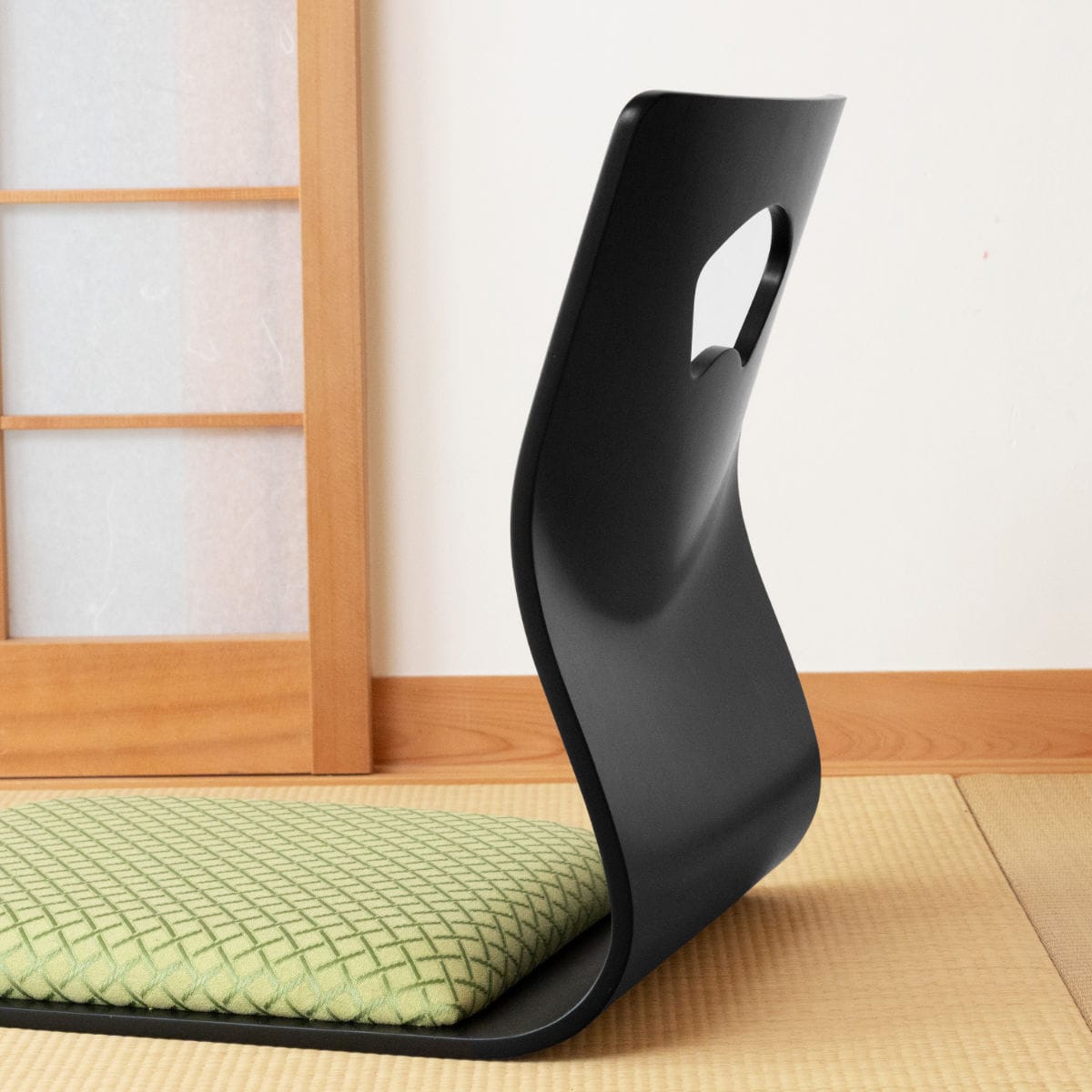 和座椅子 クッション付 同色4台セット ハンドル付きチェア （ 座敷用