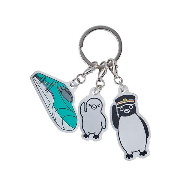 再入荷】Suicaのペンギン 3連アクリルキーホルダー（新幹線）:オレンジ