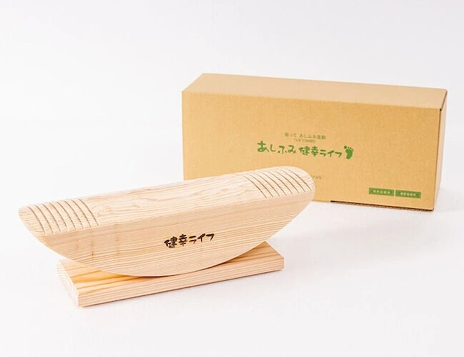 あしふみ健幸ライフ 無垢木溝入りタイプ(42cm) 足裏刺激が心地よい