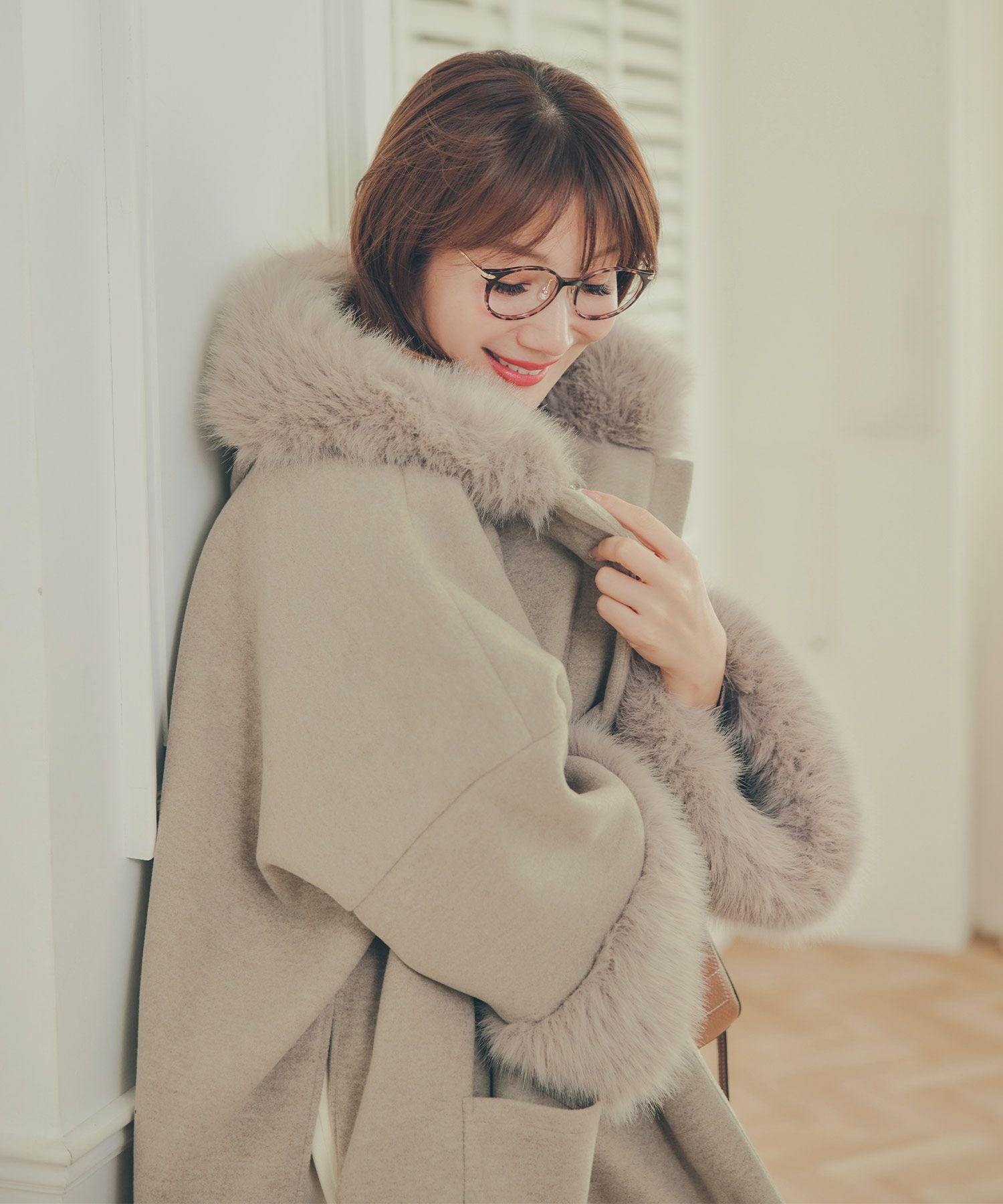 フェイクファー ケープ ポンチョ Liala×PG 全3色｜lpg141-2169【1