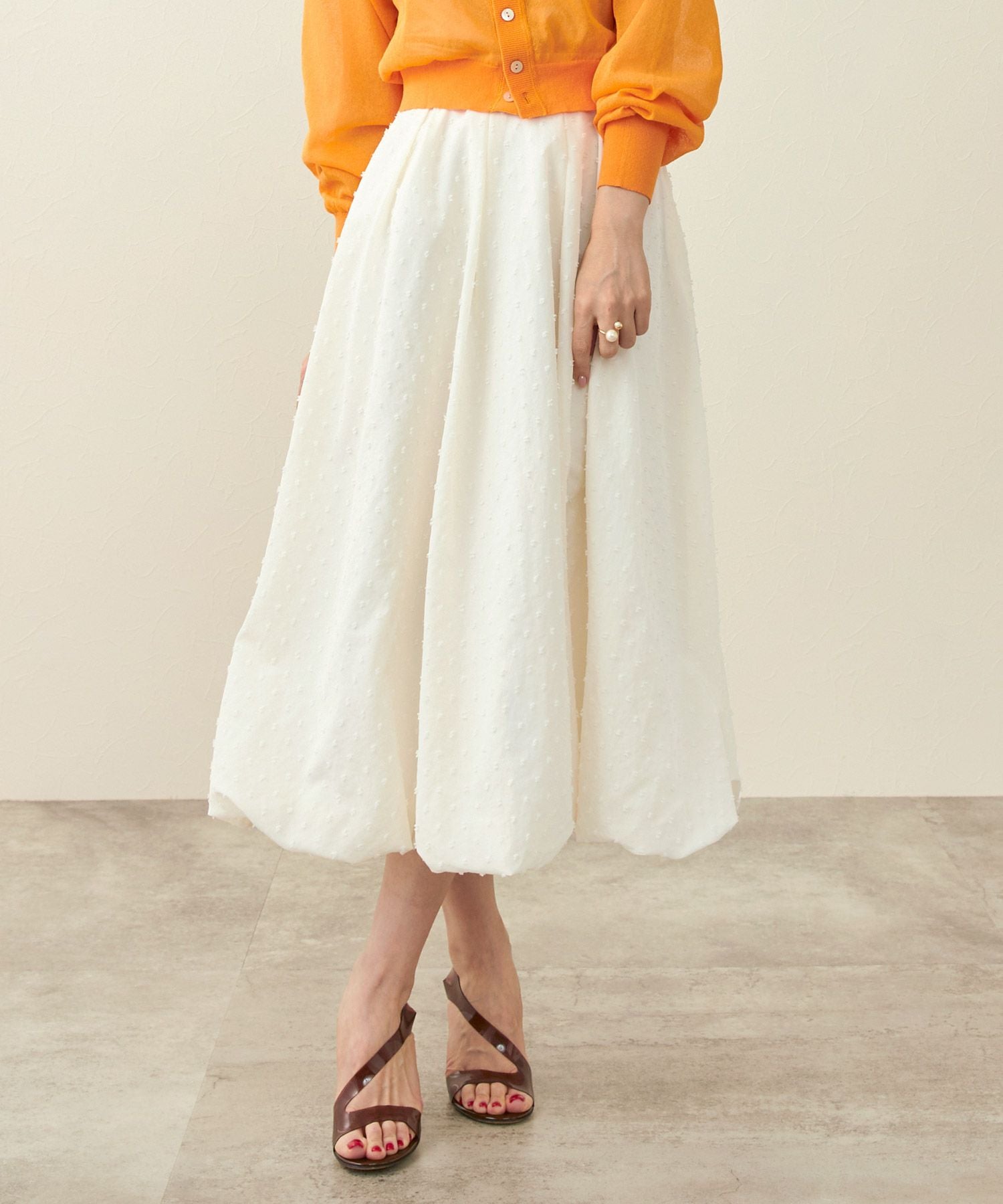 フリンジ ドット バルーン スカート Liala×PG 全2色｜lpg611-1894【1