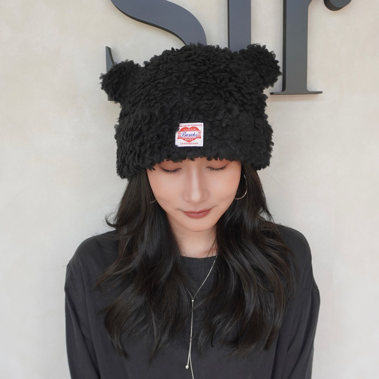 BASICKS - Bear Beanie / ベアビーニー (ネイビー) | Sir online store