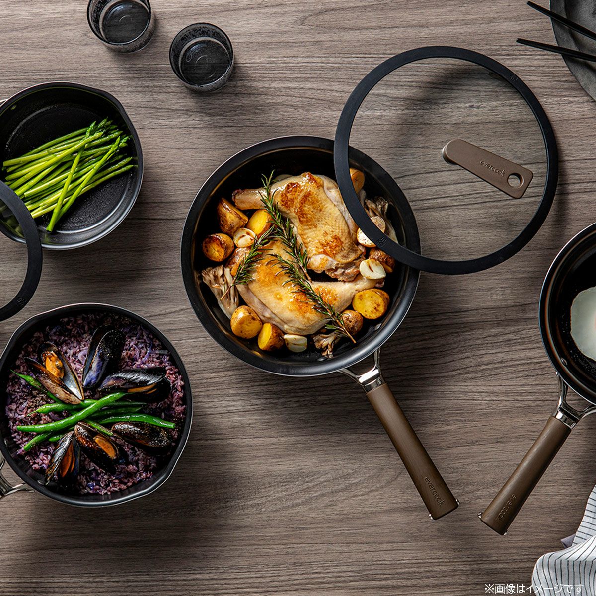 エバークック デコ 26cmフライパン ブラック《公式》キッチン用品ソル