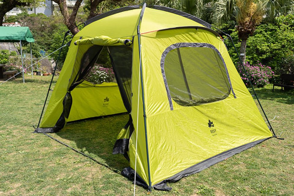 ⭐︎Logos ROSY⭐︎ テント緑色 キャンピングポール付き 【公式通販】