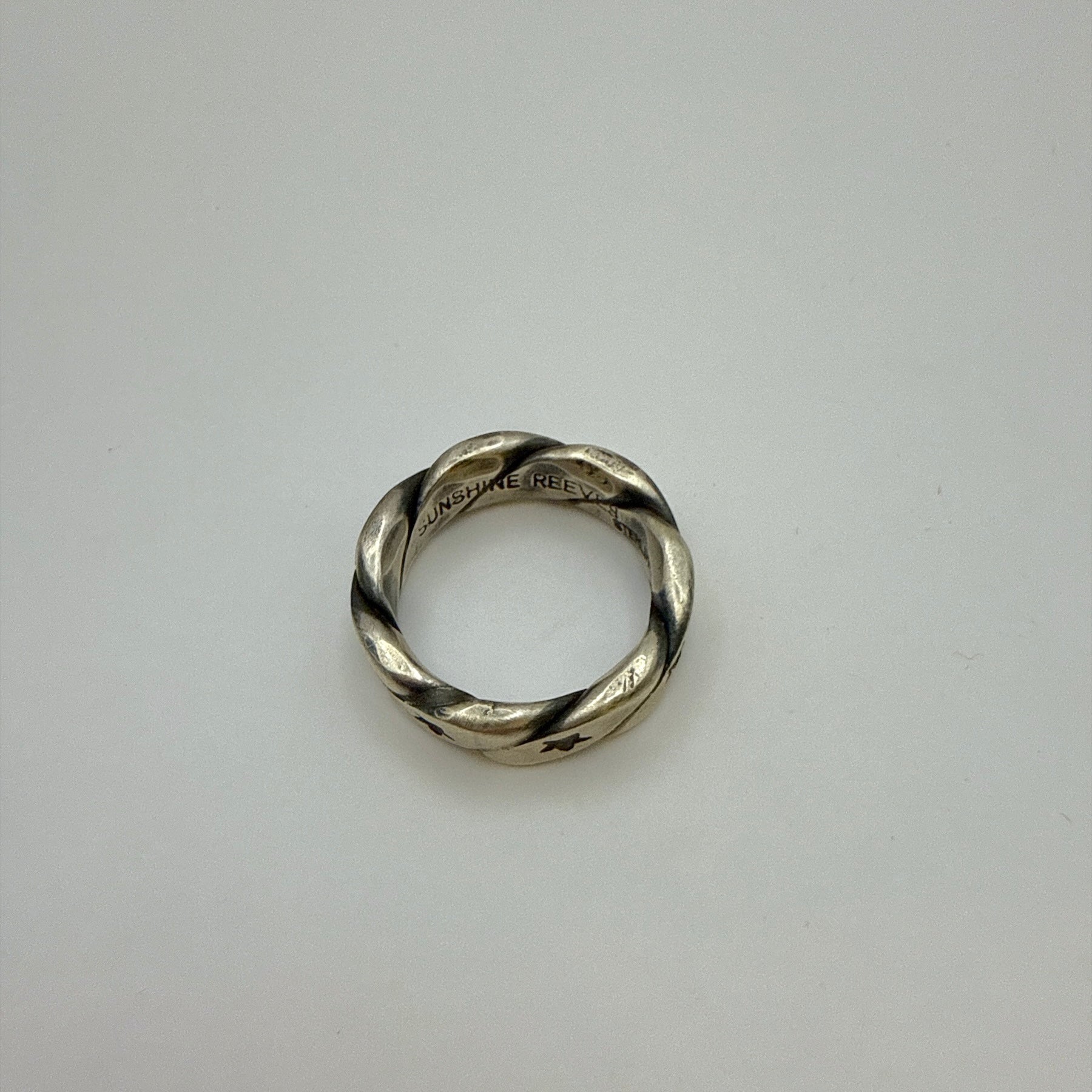 Native American Navajo Sterling Silver Star Chain Ring | Handmade