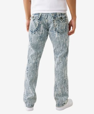 True Religion Men's Ricky Distressed Jacquard Rope Jeans - Macy's