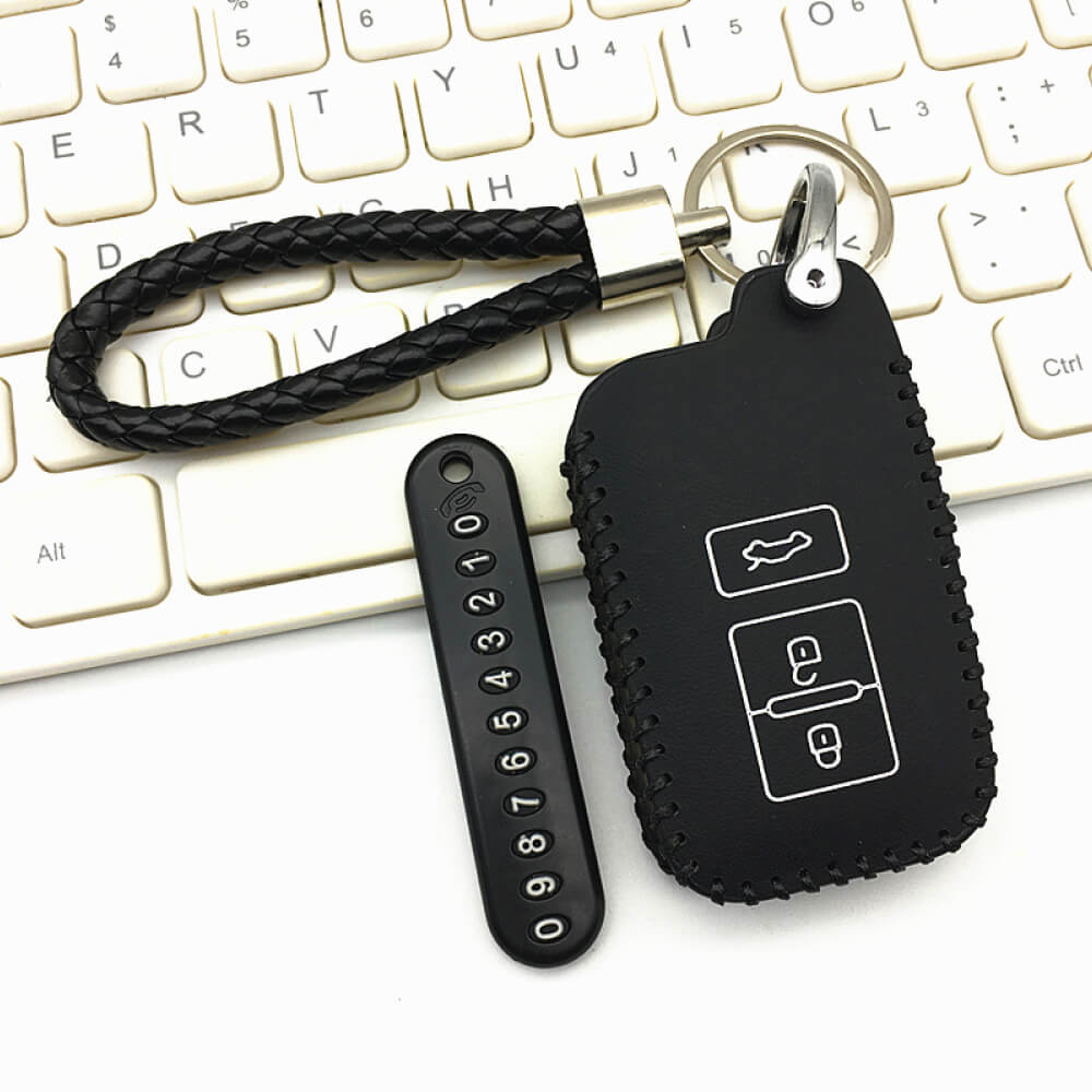 トヨタ】ブラックレザースマートキーケース〔Cタイプ〕