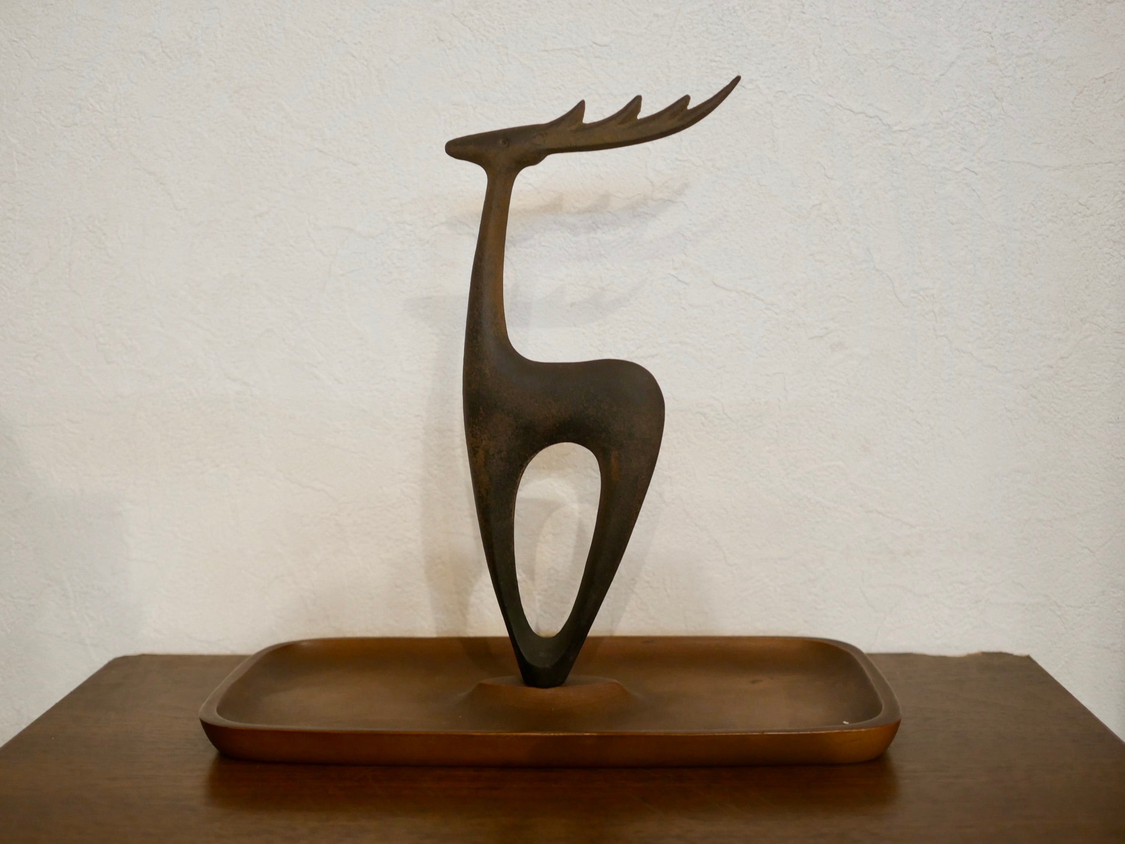 南部鉄器【ルームフレンド】鹿のトレイ 馬場忠寛 70年代 ヴィンテージ