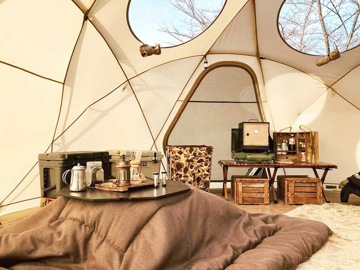 キャンプ用コタツ「アウトドア豆炭こたつ」「ソロこたつ」 | SO9