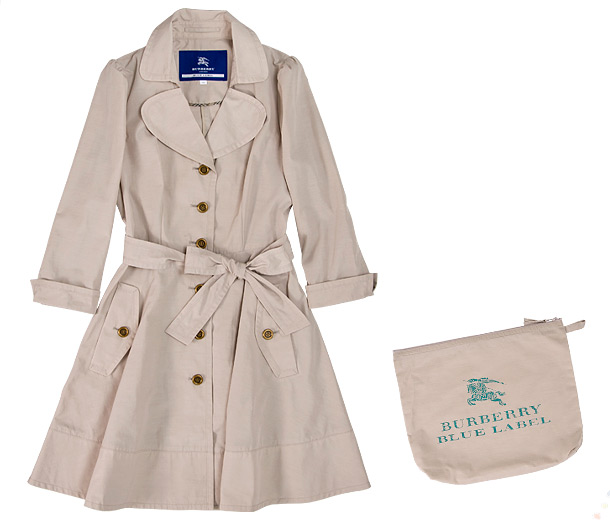 ブルーレーベル ウェザープルーフ ポケッタブルレインコート ブルー