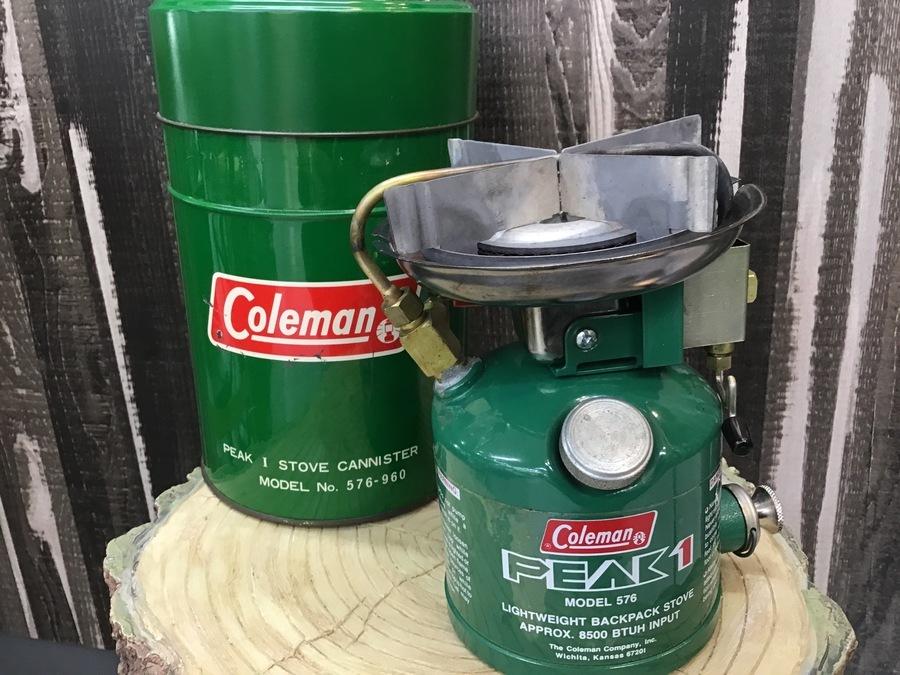 コールマン】2レバータイプの希少ストーブ576！キャニスター付きで入荷