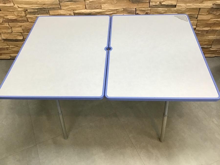 ラレマンドの珍しい折りたたみキャンプテーブルをレトロキャンプに