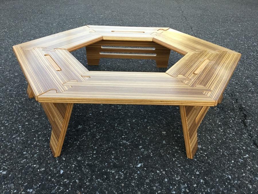 焚き火に最適】The Arth(ざぁ～ッス)ヘキサテーブル『しま次郎