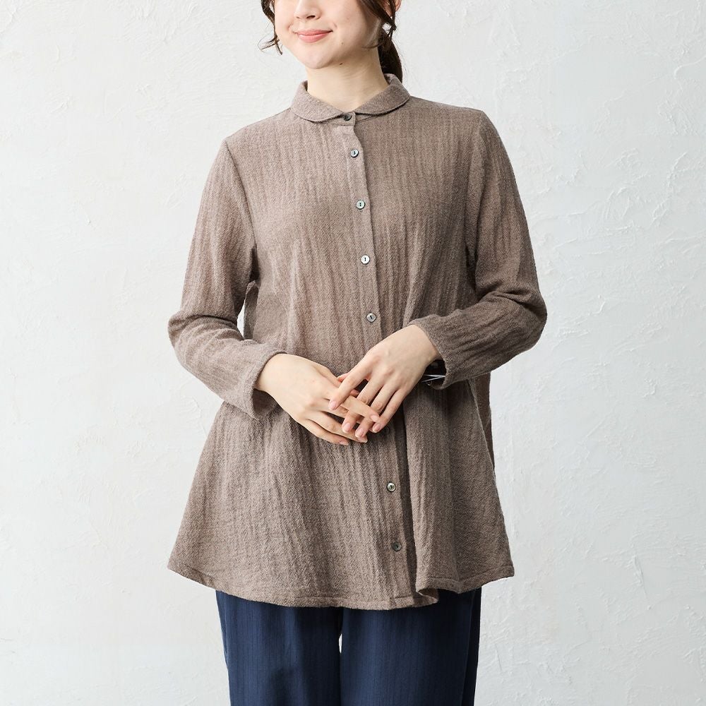 コットンカシミヤ クルーネックカットソー コットンカシミヤ クルー