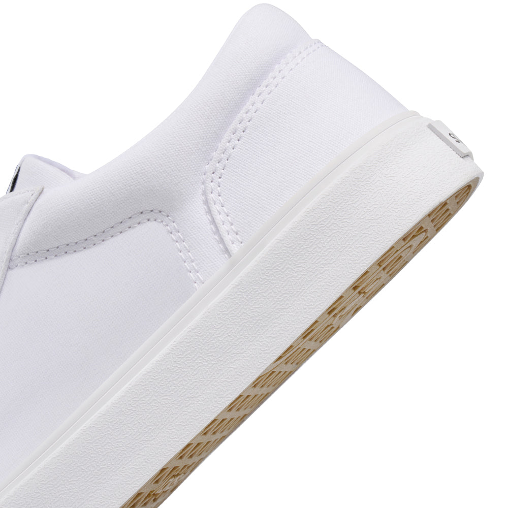 REV LT Canvas Salt Lake – Clean White Canvas Barefoot Skate Shoes