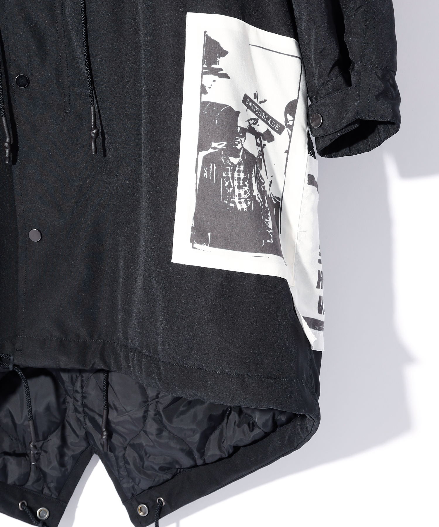 FISHTAIL MODS COAT (GRAPHIC)［BLACK］ | SWITCHBLADE