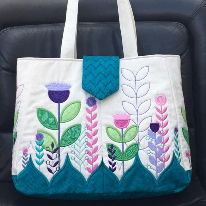 In The Hoop Machine Embroidery Design - Meadow Bag