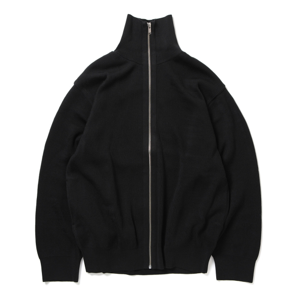 YOKE / ヨーク | RIB ZIP-UP CARDIGAN - Black | 通販 - 正規取扱店