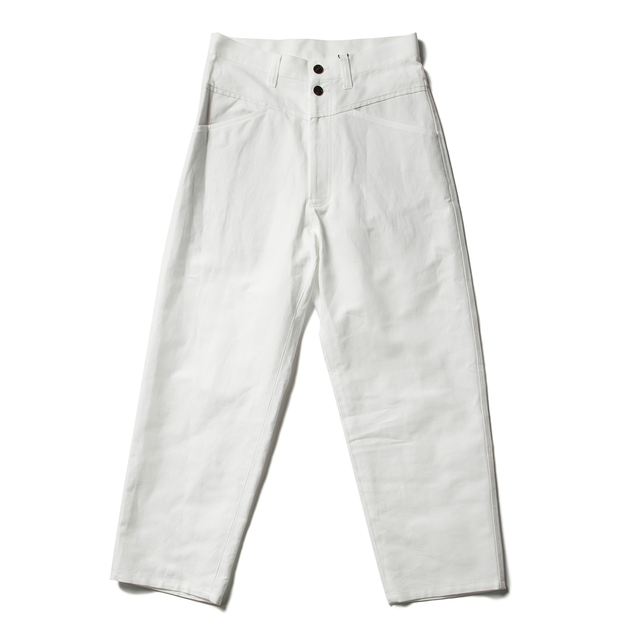 URU / ウル | COTTON LINEN CANVAS / WIDE PANTS - White | 通販