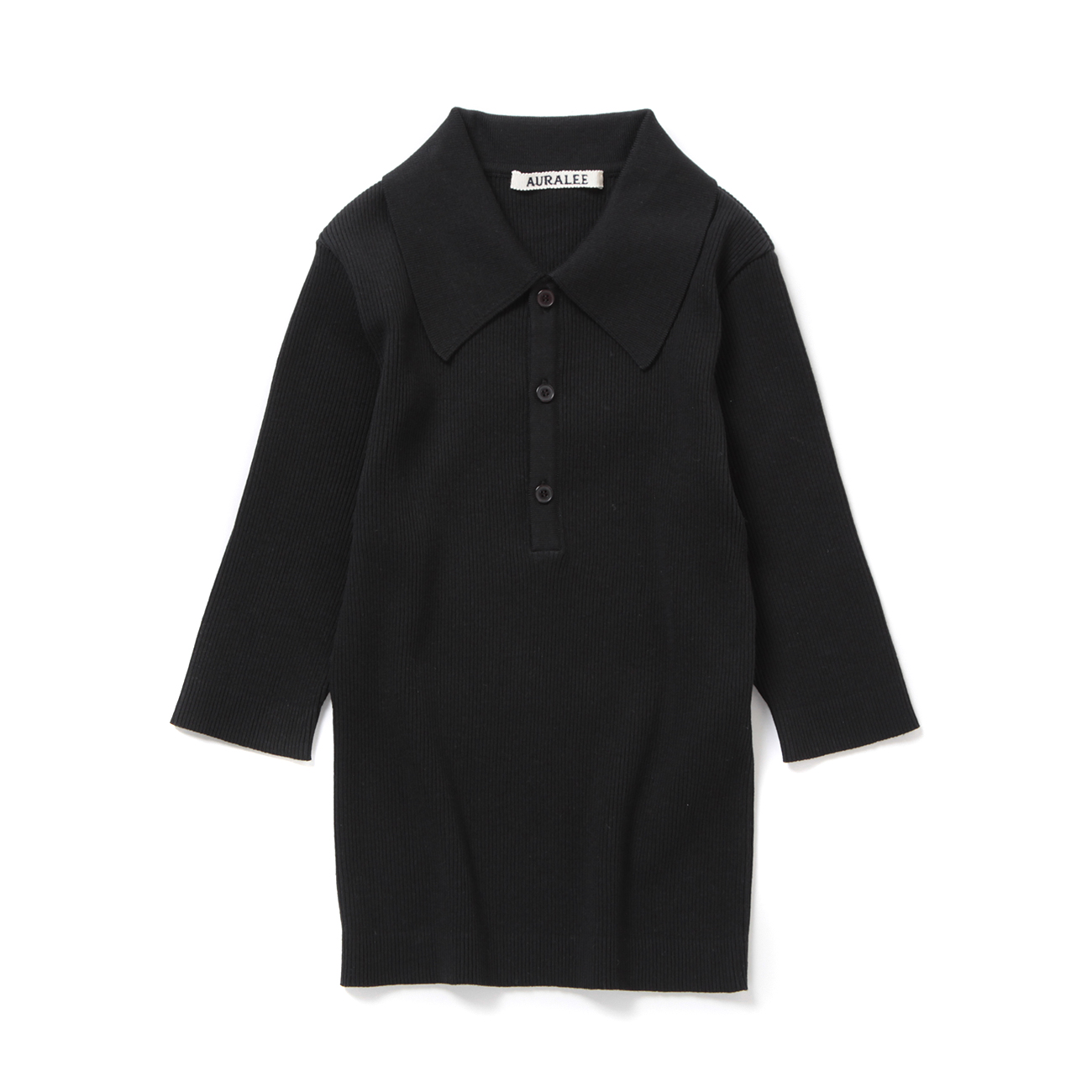 AURALEE / オーラリー | GIZA HIGH GAUGE RIB KNIT POLO (レディース