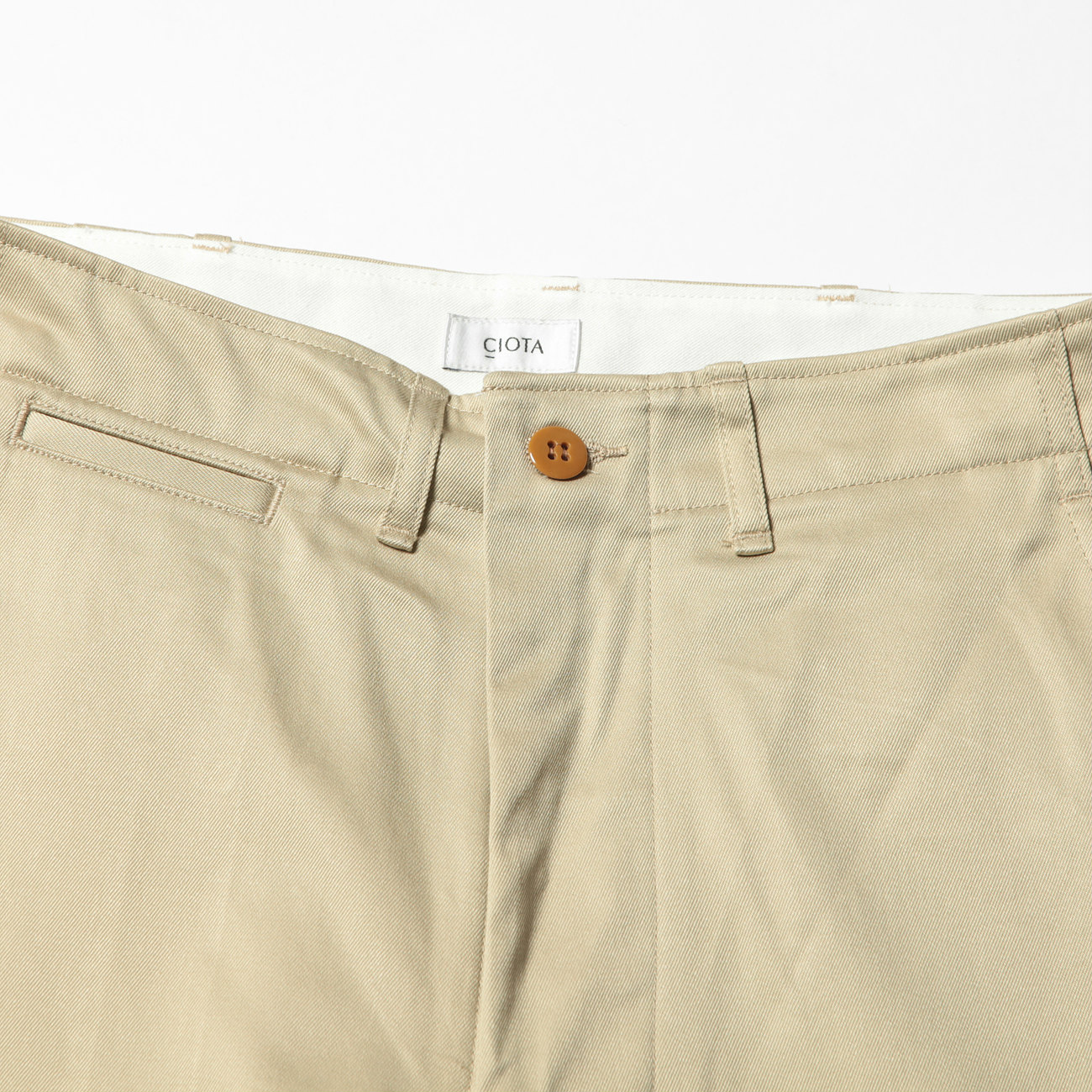 CIOTA / シオタ | スビンコットン ウエポン チノパンツ - Beige | 通販