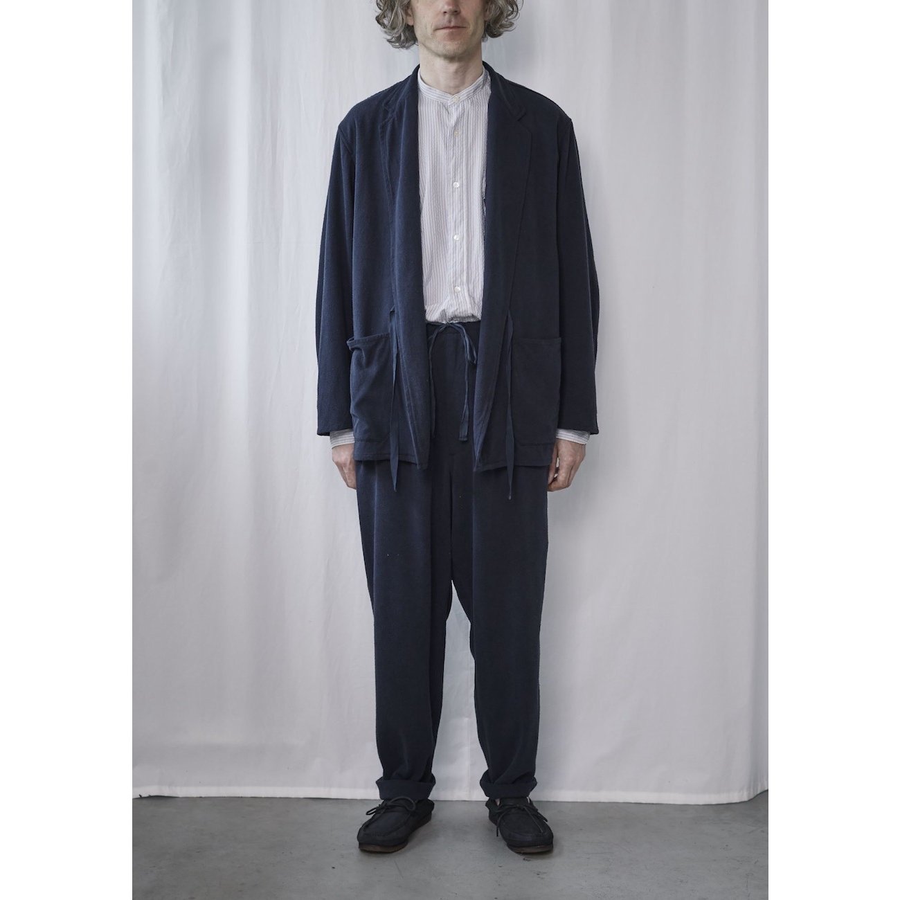 COMOLI 23SS シルクネップビエラ スタンドカラージャケット サイズ2