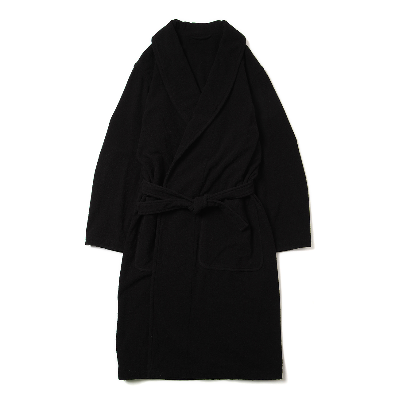 COMOLI / コモリ | シルクパイル ローブコート - Black | 通販 - 正規