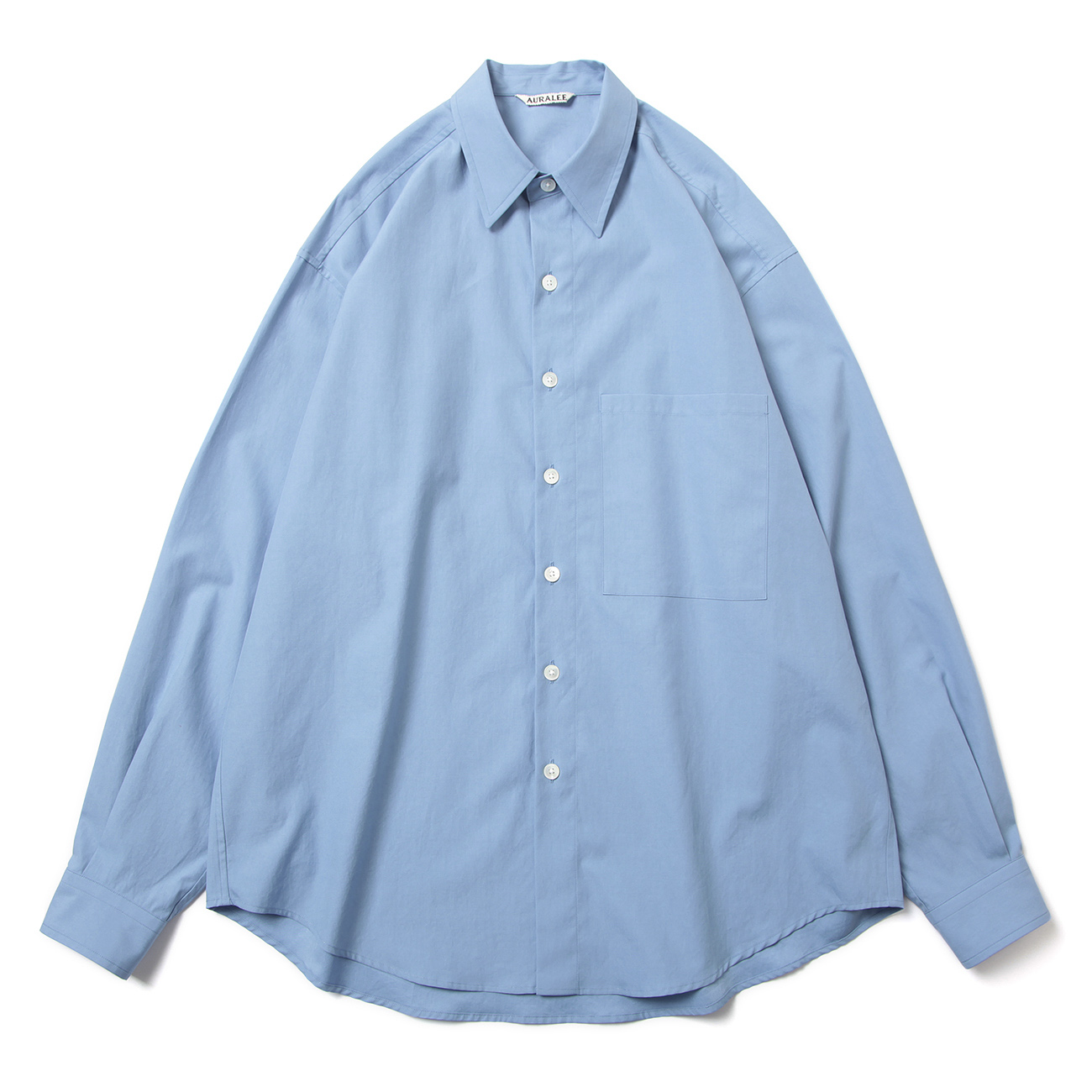 AURALEE / オーラリー | WASHED FINX TWILL BIG SHIRT (メンズ) - Blue