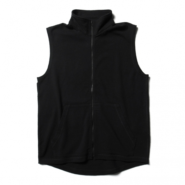 COMOLI / コモリ | シルクネップ ジャージベスト - Black | 通販