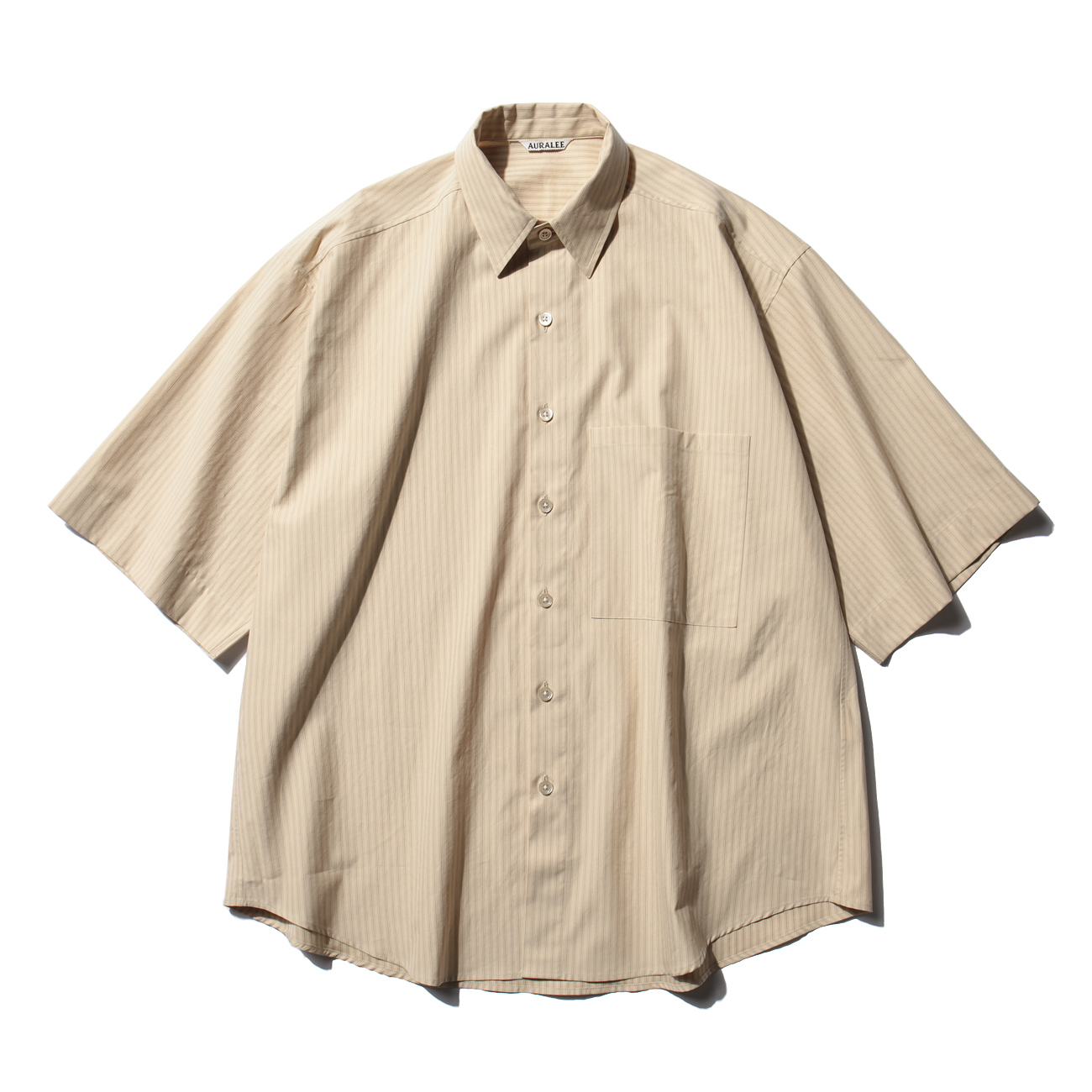 AURALEE / オーラリー | WASHED FINX TWILL HALF SLEEVED BIG SHIRTS