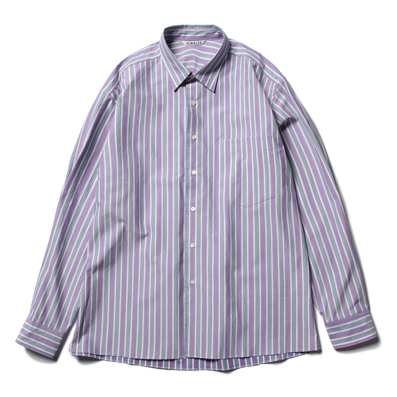 AURALEE / オーラリー | WASHED FINX TWILL STRIPE SHIRTS (メンズ