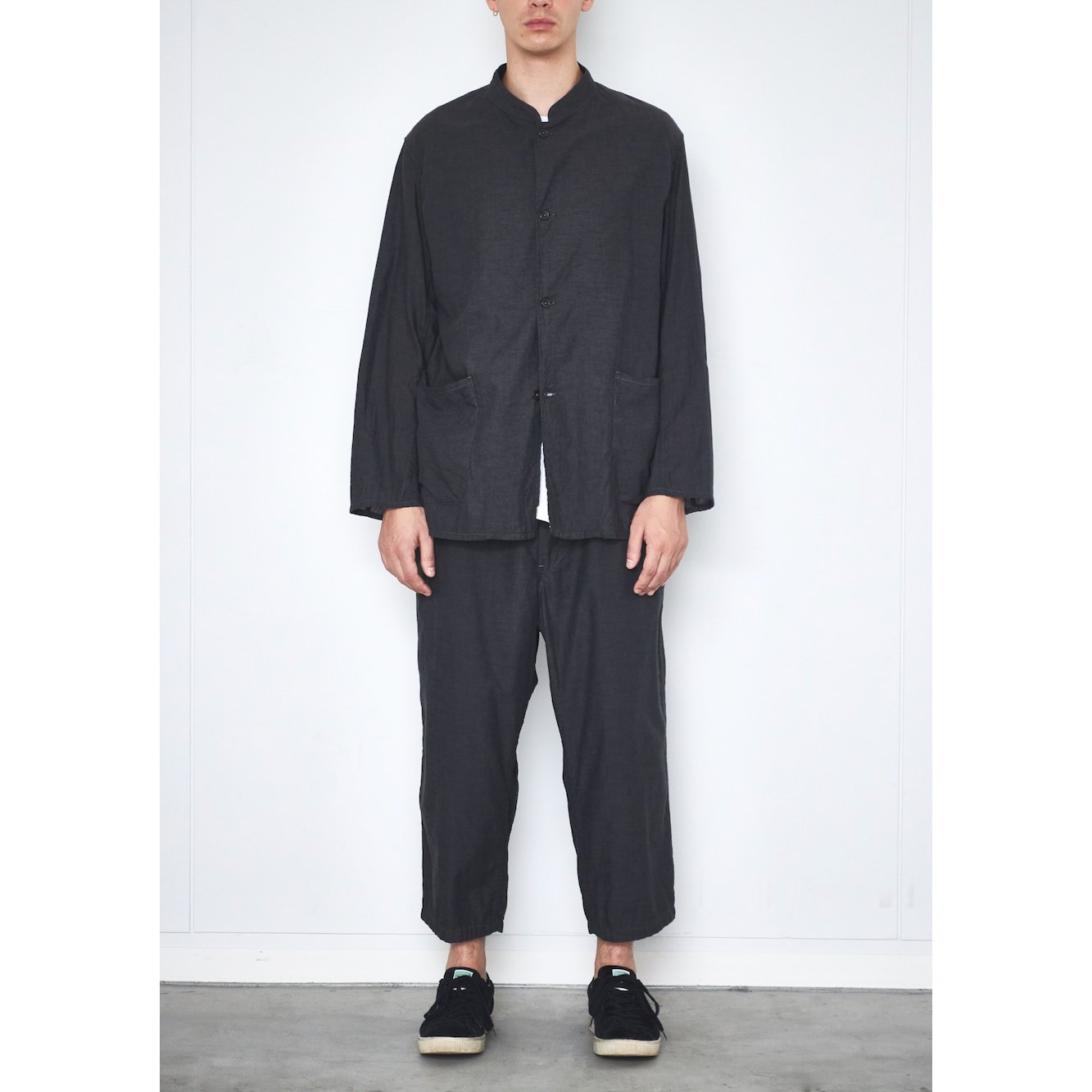 COMOLI / コモリ | ベタシャン スタンドカラージャケット - Navy